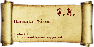 Harmati Mózes névjegykártya